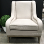 Zane Occasional Wingback Armchair with black legs