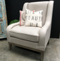 Zane Occasional Wingback Armchair with black legs