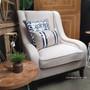 Zane Occasional Wingback Armchair with black legs