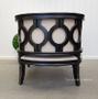 Rafferty Occasional Armchair Distressed Black with Cream Upholstery  FRENCH  FURNITURE, CHAIRS, HAMPTONS Style, PLANTATION Style, CHAIRS Lounge, LIVING Room, LIVING Chairs, PLANTATION STYLE
