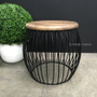 Cabana Side Table Distressed Black