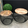 Cabana Side Table Distressed Black