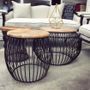Cabana Side Table Distressed Black