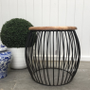 Cabana Side Table Distressed Black
