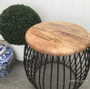 Cabana Side Table Distressed Black
