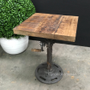 Crank Adjustable Side Table  INDUSTRIAL RUSTIC Style, CAFE FURNITURE, TABLES, TABLES Side Tables, LIVING Room, LIVING Coffee & Side Tables, CAFE FURNITURE Table Tops & Tables