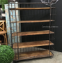Caged Baker's Wide Rack  INDUSTRIAL RUSTIC Style, CAFE FURNITURE, LIVING Room, LIVING Cupboards & Bookcases, STORAGE, STORAGE Bookshelves & Cupboards