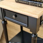 Nadine II Hamptons 1 Drawer Bedside Distressed Black Limewash Top  BEDROOM, HAMPTONS Style, PLANTATION Style, LIVING Coffee & Side Tables, BEDROOM Bedsides
