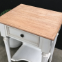 Nadine II Hamptons 1 Drawer Bedside Distressed WhiteLimewash Top