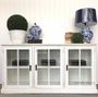 South Hamptons Glass Door Sideboard Distressed White