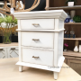 Berry II Court Bedside Distressed White  BEDROOM, HAMPTONS Style, PLANTATION Style, TABLES Side Tables, LIVING Coffee & Side Tables, BEDROOM Bedsides