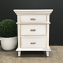 Berry II Court Bedside Distressed White  BEDROOM, HAMPTONS Style, PLANTATION Style, TABLES Side Tables, LIVING Coffee & Side Tables, BEDROOM Bedsides