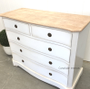 Mignon Chest Distressed White with Limewash Top