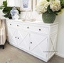 Beverly Buffet White  HAMPTONS Style, PLANTATION Style, LIVING Room, LIVING TV Media & Storage, TABLES Sideboards & Buffets, STORAGE, STORAGE Sideboards & Buffets, PLANTATION STYLE