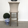 Montague Upholstered Buttoned Back Bar Stool Weathered Oak  FRENCH  FURNITURE, CHAIRS, HAMPTONS Style, PLANTATION Style, CHAIRS Dining, CHAIRS Stools