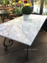 Peralta Dining Table with Carrara Marble Top Canalside Interiors