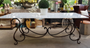 Peralta Dining Table with Carrara Marble Top Canalside Interiors