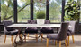 Peralta Dining Table with Carrara Marble Top Canalside Interiors