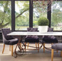 Peralta Dining Table with Carrara Marble Top Canalside Interiors