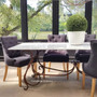 Peralta Dining Table with Carrara Marble Top Canalside Interiors