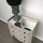 Isobel Bedside Distressed Grey with Antique Mirror Top  FRENCH  FURNITURE, BEDROOM, HAMPTONS Style, PLANTATION Style, TABLES Side Tables, LIVING Coffee & Side Tables, BEDROOM Bedsides