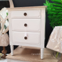 Mansfield Bedside White with Limewash Top FRENCH  FURNITURE, BEDROOM, TABLES Side Tables, LIVING Coffee & Side Tables, BEDROOM Bedsides