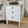 Mansfield Bedside White with Limewash Top FRENCH  FURNITURE, BEDROOM, TABLES Side Tables, LIVING Coffee & Side Tables, BEDROOM Bedsides