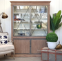 Atticus Display Wall Unit Weathered Oak with White Interior  INDUSTRIAL RUSTIC Style, HAMPTONS Style, PLANTATION Style, LIVING Room, LIVING TV Media & Storage, LIVING Cupboards & Bookcases, STORAGE, STORAGE Bookshelves & Cupboards, PLANTATION STYLE