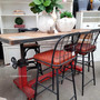 Burst Red Adjustable Bar Table