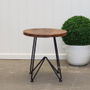 Camilla Low Stool Side Table Distressed Black  INDUSTRIAL RUSTIC Style, CHAIRS, CAFE FURNITURE, TABLES, CHAIRS Stools, TABLES Side Tables, LIVING Coffee & Side Tables, CAFE FURNITURE Stools & Chairs, PLANTATION STYLE