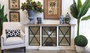 Middleton Glass Sideboard Distressed Stone Weathered Oak Top  HAMPTONS Style, PLANTATION Style, LIVING Room, LIVING TV Media & Storage, TABLES Sideboards & Buffets, STORAGE, STORAGE Sideboards & Buffets, PLANTATION STYLE