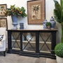 Middleton Glass Sideboard Distressed Charcoal Weathered Oak Top  HAMPTONS Style, PLANTATION Style, LIVING Room, LIVING TV Media & Storage, TABLES Sideboards & Buffets, STORAGE, STORAGE Sideboards & Buffets, PLANTATION STYLE