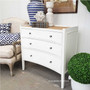 Tweed Hill Rattan Concave Chest Distressed White  BEDROOM, BEDROOM Chests & Commodes, STORAGE, STORAGE Sideboards & Buffets, PLANTATION STYLE