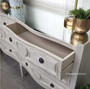Championing French design with a coastal flair, the Isobel Grande Chest offers a spacious and luxurious centerpiece for your living room, courtesy of Canalside Interiors