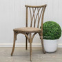 Profile shot showcasing the Botanica Chair's perfect proportions for comfortable seating in both casual and formal settings.