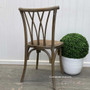 Rear perspective of the Botanica chair, highlighting its sturdy construction and beautiful design from all angles.