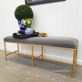 The Bermuda Bench amidst contemporary decor, showcasing its ability to complement modern interiors with its chic design.
