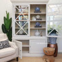 Bungalow Display Unit Distressed Stone  HAMPTONS Style, PLANTATION Style, LIVING Room, LIVING Cupboards & Bookcases, STORAGE, STORAGE Bookshelves & Cupboards