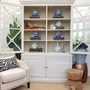 Bungalow Display Unit Distressed Stone  HAMPTONS Style, PLANTATION Style, LIVING Room, LIVING Cupboards & Bookcases, STORAGE, STORAGE Bookshelves & Cupboards
