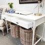 Mandalay Console Distressed White  HAMPTONS Style, PLANTATION Style, STORAGE Consoles & Desks, PLANTATION STYLE