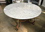 Santiago Round Dining Table with Carrara Marble Top 150cm  FRENCH  FURNITURE, INDUSTRIAL RUSTIC Style, TABLES, TABLES Dining Tables