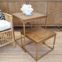Huxley Mosaic Gold Inlay Nesting Side Tables  Plantation Style, TABLES Coffee Tables, TABLES Side Tables, LIVING Room, LIVING Coffee & Side Tables, hamptons,