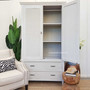 View of the wardrobe, highlighting the meticulous construction and design thoughtfulness from every angle.