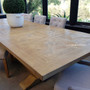 Balmoral Parquetry Double Extension Dining Table tables, extension tables, hamptons, hamptons table, provincial, plantation, dining tables, trestle base, dining room