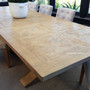 Balmoral Parquetry Double Extension Dining Table tables, extension tables, hamptons, hamptons table, provincial, plantation, dining tables, trestle base, dining room