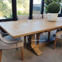 Balmoral Parquetry Double Extension Dining Table tables, extension tables, hamptons, hamptons table, provincial, plantation, dining tables, trestle base, dining room
