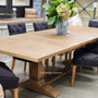 Balmoral Parquetry Double Extension Dining Table tables, extension tables, hamptons, hamptons table, provincial, plantation, dining tables, trestle base, dining room
