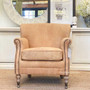 Doctus Aged Leather and Vintage Tan Armchair AGED LEATHER, CAFE FURNITURE Stools & Chairs