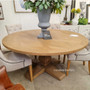 Lennox Parquetry Round Dining Table tables, hamptons, hampton table, provincial, plantation, dining tables, trestle base, dining room