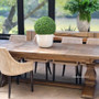 The dining table in its compact state, offering a space-saving solution without compromising on style or quality.
